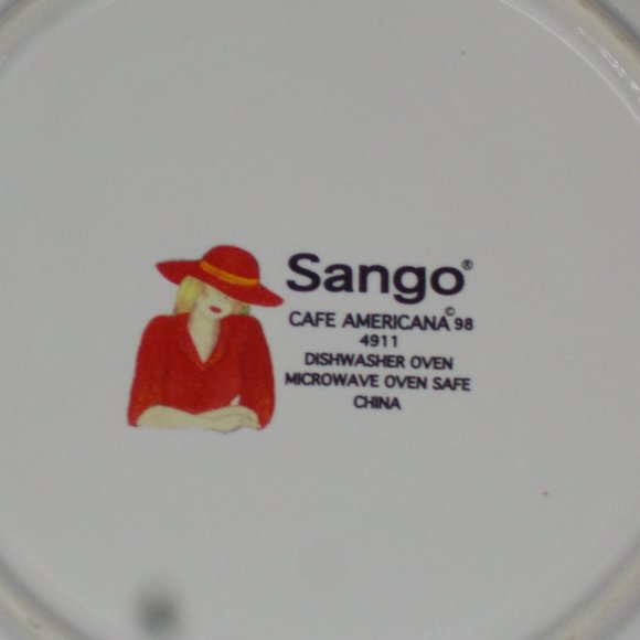 Vintage Unique Character Collectable Sango "Cafe Americana" Plate, c98 #4911 - Picture 5 of 5